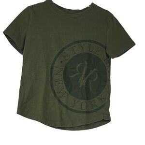River island kids green New York style graphic shortsleeve Tshirt size 2-3